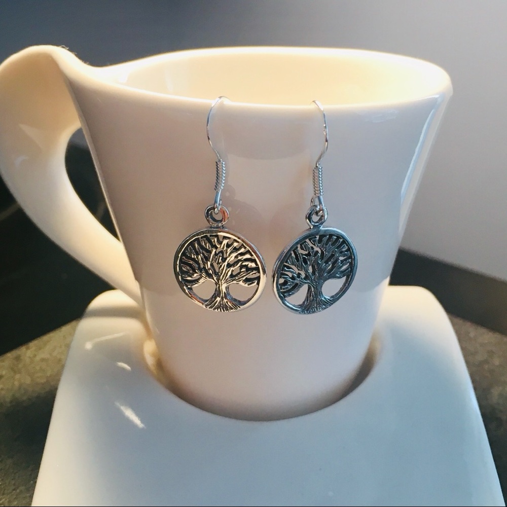 Tree of Life Earrings Sterling Silver